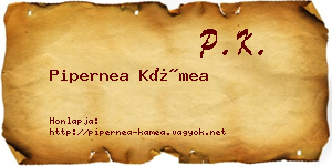 Pipernea Kámea névjegykártya